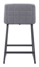 Pago Gray (Set of 2) Steel and Polyester Counter Stool