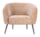 Racine Linen Beige Steel and Polyester Accent Chair