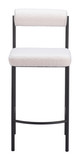 Livorno Ivory (Set of 2) Steel and Polyester Counter Stool