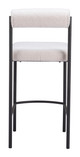Livorno Ivory (Set of 2) Steel and Polyester Counter Stool