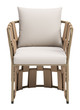 Quadrat White Aluminum and Polyester Dining Chair for Outdoor Use