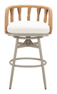 Safal Multicolor Aluminum and Polyester Swivel Barstool for Outdoor Use