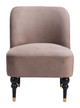 Bintulu Taupe Rubberwood and Steel Accent Chair