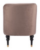 Bintulu Taupe Rubberwood and Steel Accent Chair