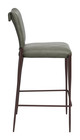 Freesia Olive Green (Set of 2) Steel and Polyurethane Barstool