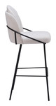 Jambi Ivory (Set of 2) Steel and Polyester Barstool
