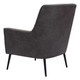 Ontario Vintage Black Steel and Polyester Accent Chair