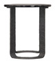Divin Black Sand Cast Glass and Aluminum Round Side Table