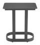 Friss Black Aluminum Rectangular End Table for Outdoor Use