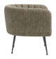 Deco Green Tweed Steel and Polyester Accent Chair