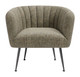 Deco Green Tweed Steel and Polyester Accent Chair