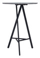 Metz Gray Steel Round Bar Table