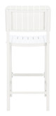 Kayu White Aluminum Stackable Barstool for Outdoor Use