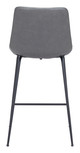 Byron Gray Steel and Polyurethane Counter Stool