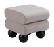 Davao Gray Rubberwood and Polyester Ottoman