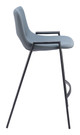 Desi Azure Gray (Set of 2) Steel and Polyurethane Counter Stool
