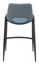 Desi Azure Gray (Set of 2) Steel and Polyurethane Counter Stool