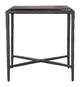 Cloe Black Sand Cast Glass and Aluminum Square Side Table