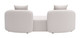 Sunny Beige Aluminum and Olefin Loveseat for Outdoor Use
