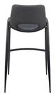 Desi Black (Set of 2) Steel and Polyurethane Barstool