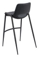 Desi Black (Set of 2) Steel and Polyurethane Barstool
