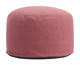 Aruz Red Olefin and Textilene Ottoman for Outdoor Use