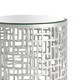 Reden Silver Glass and Aluminum Round Side Table Set