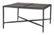 Cloe Black Sand Cast Glass and Aluminum Square Coffee Table