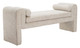 Astar Beige Elm Wood and Polyester Bench