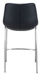 Magnus Black & Silver (Set of 2) Stainless Steel Counter Stool