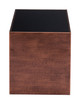 Aveiro Copper & Black Tempered Glass and Steel Rectangular Coffee Table