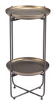 Bronson Bronze Steel Round Accent Table