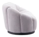 Bhutan Light Gray Steel and Polyester Sofa