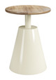 Sira Natural & Ivory Steel Round Side Table