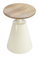 Sira Natural & Ivory Steel Round Side Table