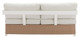 Gelo White & Brown Aluminum and Olefin Sofa for Outdoor Use
