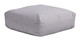 Luanda Gray Olefin and Textilene Ottoman for Outdoor Use