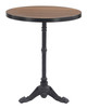 Gazebo Walnut Cast Aluminum Iron Round Dining Table