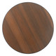 Gazebo Walnut Cast Aluminum Iron Round Dining Table