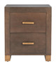 Sivar Espresso Fir Wood Rectangular Side Table