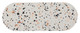 Tuxedo Multicolor Stone and Steel Oval Console Table