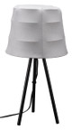 Mozzi Gray & Black Steel and Rayon Table Lamp