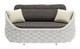 Coral Gray Aluminum and Olefin Loveseat for Outdoor Use