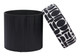 Boto Black & White Pine Wood and Polyester Storage Ottoman
