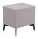 Halle Gray Steel and Polyester Rectangular Side Table