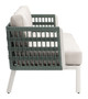 Bridgehampton White Aluminum and Olefin Sofa for Outdoor Use