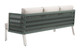 Bridgehampton White Aluminum and Olefin Sofa for Outdoor Use