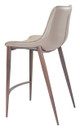 Magnus Brown & Walnut (Set of 2) Steel and Polyurethane Counter Stool