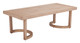 Leto Brown Aluminum Rectangular Coffee Table for Outdoor Use