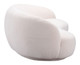 Tibet Cream Steel and Polyester Sofa